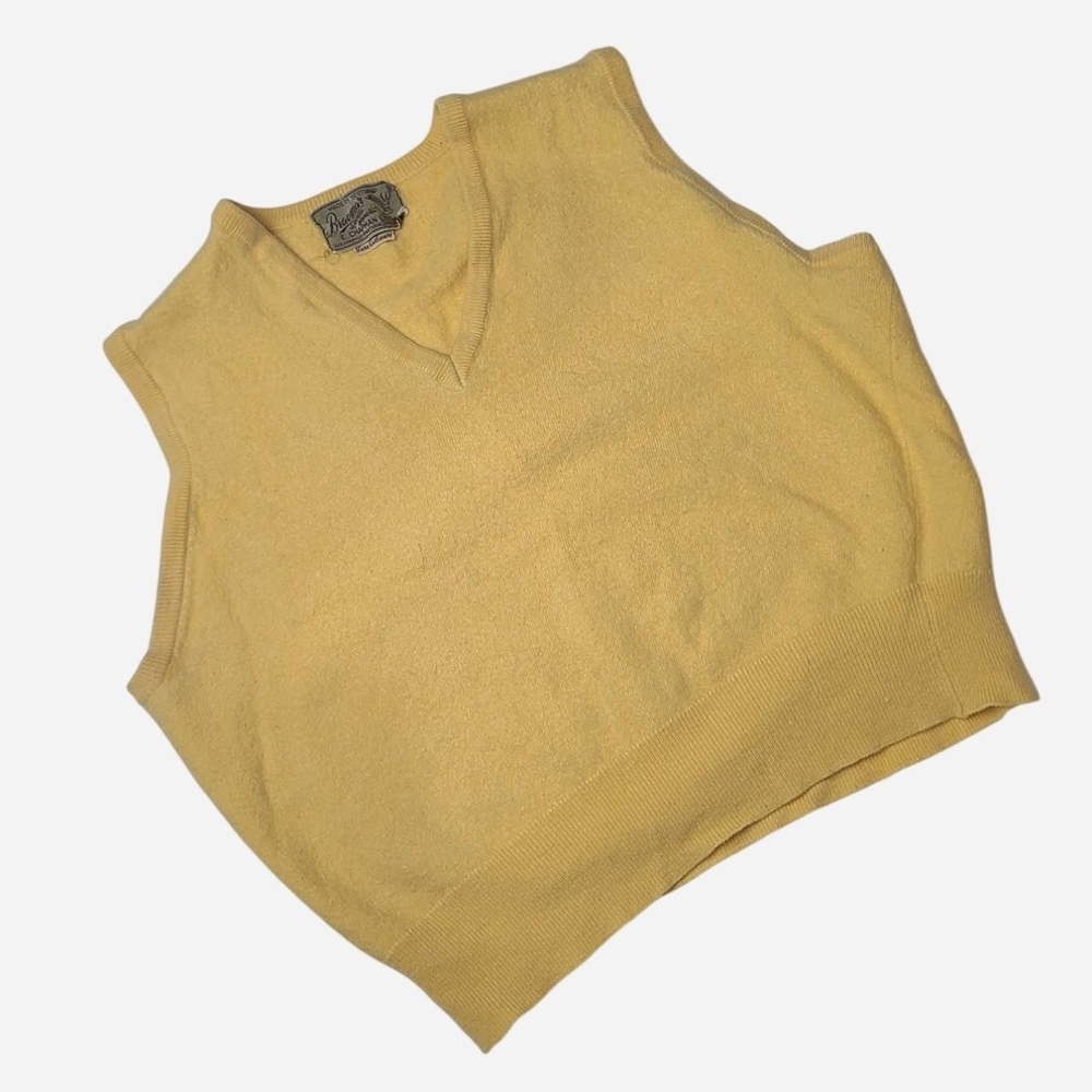 V. Chapman Soft Yellow Cashmere Vest